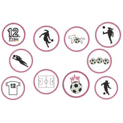 ITH Untersetzer - Fußball Ladies Silhouette